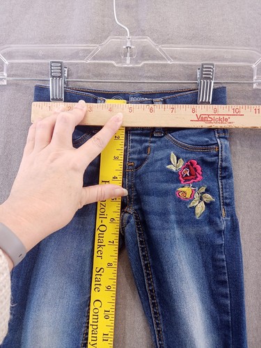 Wonder Nation pants Girls 4-5 blue Jegging jeans denim Embellished youth - Picture 6 of 18