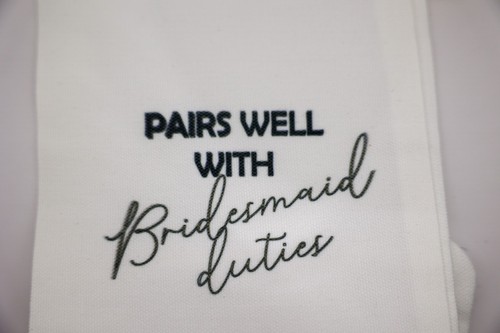 Bridesmaid Wine Bag - Pairs Well With Being a Bridesmaid - Wedding Gift - Picture 3 of 3