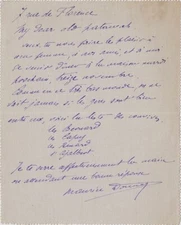 Maurice DONNAY - signed autograph letter to Jules HURET
