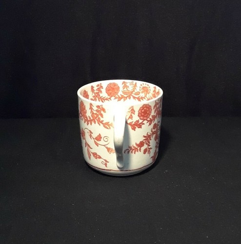 COPELAND 1858 Demitasse Cup & Saucer Red Floral Pattern - Picture 3 of 9