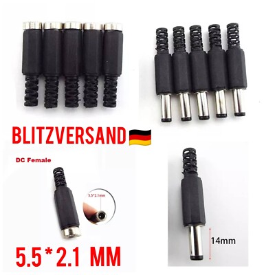 DC Steckverbinder Hohlbuchse Hohlstecker 5,5x2,1mm Adapter Netzteil Kupplung