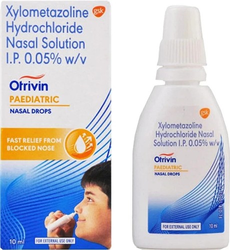5 x Otrivin Paediatric Nasal Drops 10ml Each For Blocked Nose Cold - Picture 5 of 12