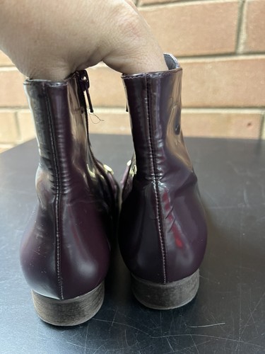 Stivaletti Free People Emerald City misura 36 catena ottone marrone vernice pelle - Foto 6 di 12