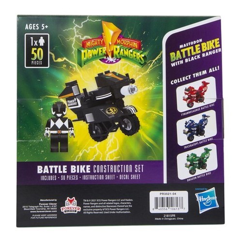 Mighty Morphin Power Rangers ~Battle Bike Construction Set ~ Black Ranger - Picture 2 of 3