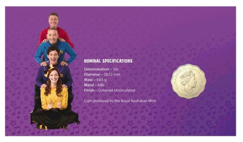 2021 The Wiggles 30 Years - 30c Scalloped Coin PNC - Stamp & Coin Cover - Picture 3 of 3