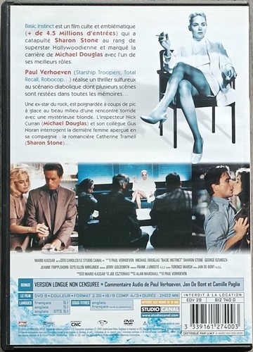 DVD " Basic Instinct Sharon Stone New Blister Pack - Picture 2 of 2