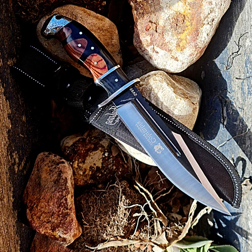 Outdoor COLUMBIA Hunting Knife Fixed Blade Large Bowie Camping Survival Knife - Picture 23 of 24