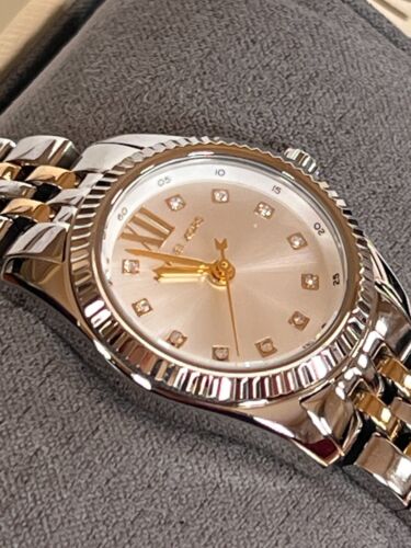MICHAEL KORS MK4740 Petite Lexington Two-Tone Women's Watch BNWT Gift Box $225 - Picture 4 of 7