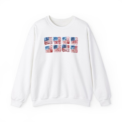American Flag - Unisex Heavy Blend Crewneck Sweatshirt - Picture 6 of 41