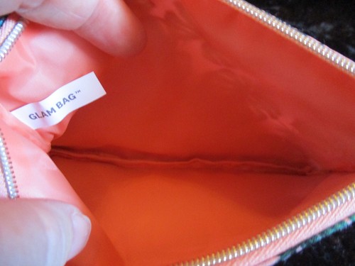 Pre-Owned Ipsy Glam Pastel Pink w/Green Leaves Women's Cosmetic - Makeup Bag - Picture 4 of 4