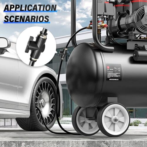 Pneumatik Kugelhahn Luftmengenregelventil Push to Connect Fitting 8mm Rohr Außendurchmesser - Bild 5 von 5