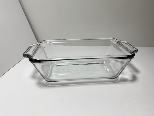 Anchor Hocking 1.5 Qt Clear Glass 5" x 9" Inches Baking Pan Loaf Casserole - Picture 3 of 5
