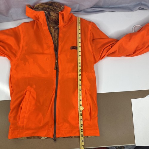 Gamehide Youth Naked North Snow Camo & Blake Orange Reversible Jacket Size 10 L - Picture 12 of 12