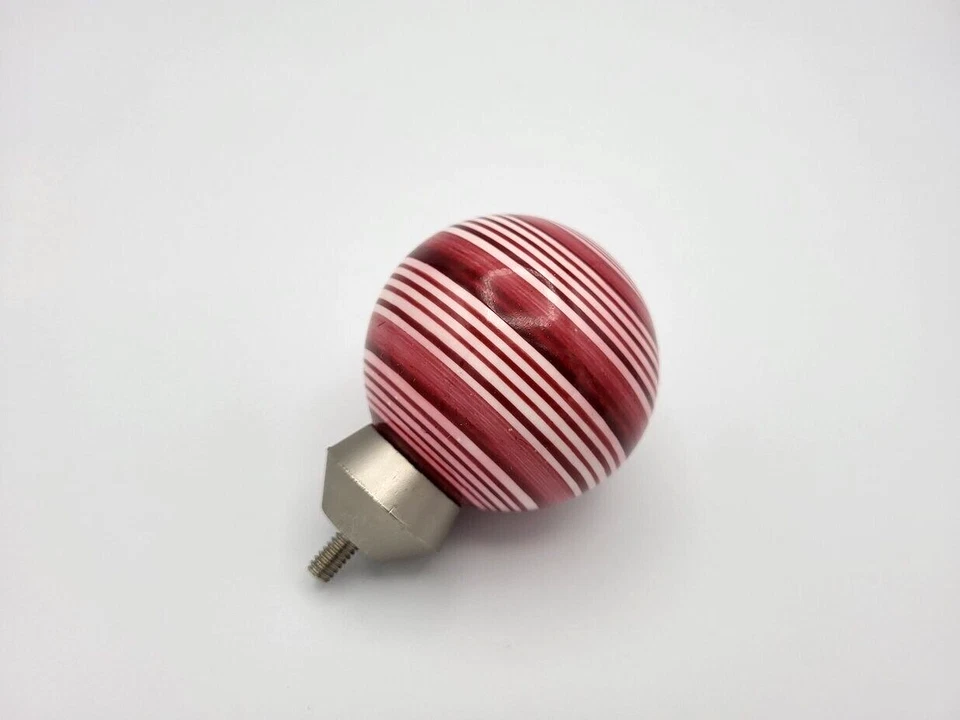 Juego de 4 remates de barra de cortina Pottery Barn para niños a rayas rosa y rojo Foto 4 de 4