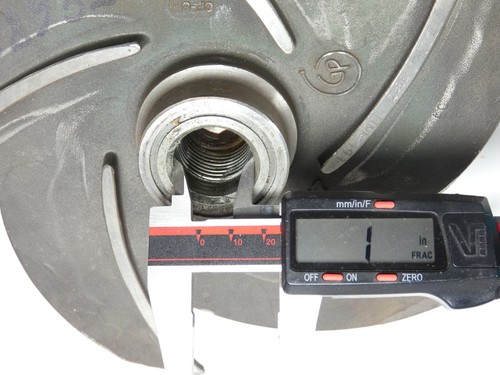 Impulsor de bomba de 5 paletas Goulds 54017 CF8M 100-593 1" diámetro 9" OD - Imagen 3 de 6