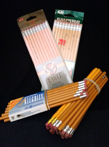 60 Wood Pencils #2 Lead Writing New Bundles Assorted Makers