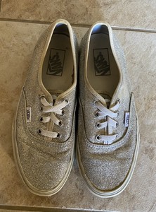 glitter vans womens slip ons
