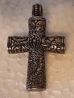 Vintage Sterling Silver 925 Stamped Cross Pendant Jewelry Unique Design 10.7 gr.