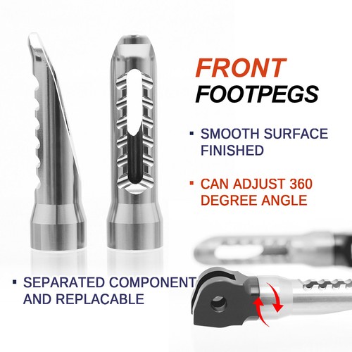Titanium CNC Front Rear Foot Pegs Kit BOB For Ducati Scrambler Desert Sled 17 18 - Picture 5 of 5