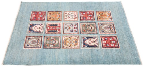 Kazak 116x82 cm Handgeknüpfter Orientteppich Nomadic Wolle Carpet Rug Läufer - Picture 4 of 9