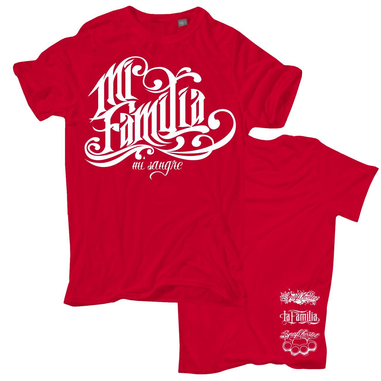 Herren Men TShirt La Familia Mi Familia Mi Sangre blood loyal respect blut treue