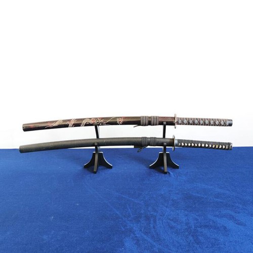 Split Japanese Samurai Sword Katana Holder Stand Bracket AssemblySword Rack S/L - Picture 7 of 15
