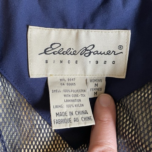 Eddie Bauer Regenjacke Vintage Damen blau Gor-tex Windbreaker wasserdicht Medium - Bild 8 von 14