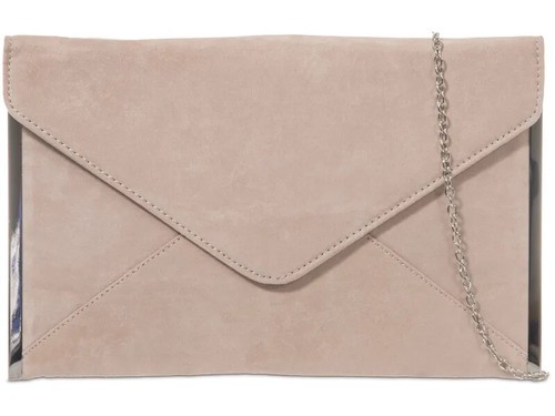Women's Suede Velvet Leather Envelope Clutch Bag Slim Prom Party Evening Handbag - Picture 13 of 19