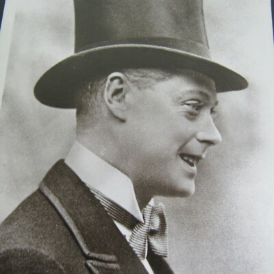 HRH Prince of Wales Top Hat 1935 Abdicated King Edward VIII  Real Photo Postcard