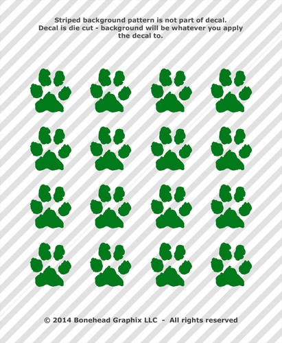 Paw Print Decals Vinyl Window Tablet Dog Cat Pet Rescue 1 in - (16) - Picture 27 of 27