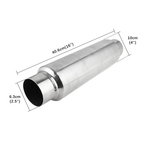 2.5" In/Out 16" Exhaust Muffler Resonator No Rasp Noise For Honda CRV 2.4L 02-19 - Picture 3 of 19