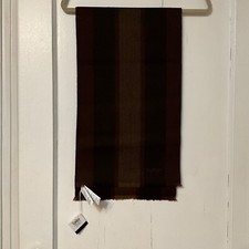 Coach 76059 Varsity Sport Scarf  Burgundy & Walnut Fall Color New With Tags