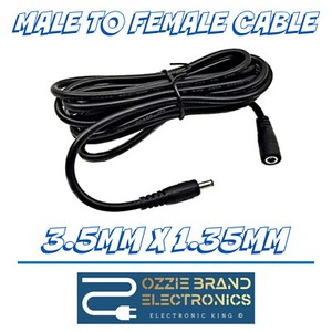 5.5MMX2.1MM TIP 500CM 5M 5 METER EXTENSION LEAD CABLE CORD FOR AC//DC 5V 9V 12V
