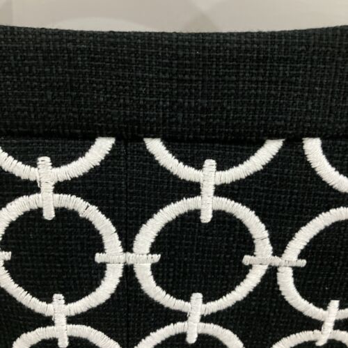 Escada Sz 46 XL Black And White Circles Jacket Snap Closure Vintage Perfection - Picture 11 of 11