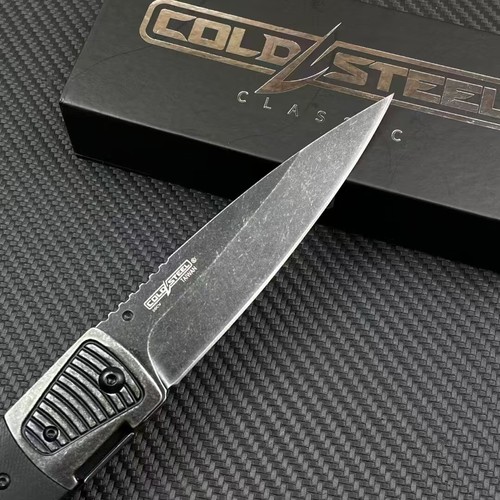 9''New Stone Wash CPM 20CV Blade G10 Handle Tactics Folding Pocket Knife VTF199 - Picture 3 of 7