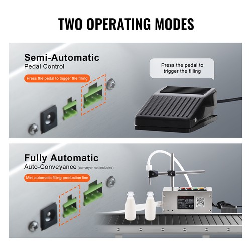 VEVOR Máquina Llenadora Automática de Líquidos Control Digital 10-4000 mL - Imagen 5 de 12