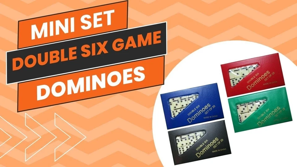 Double 6 Six Dominoes With Box Traditional Standard Set of 28 Tiles Travel Game - Image 3 of 3
