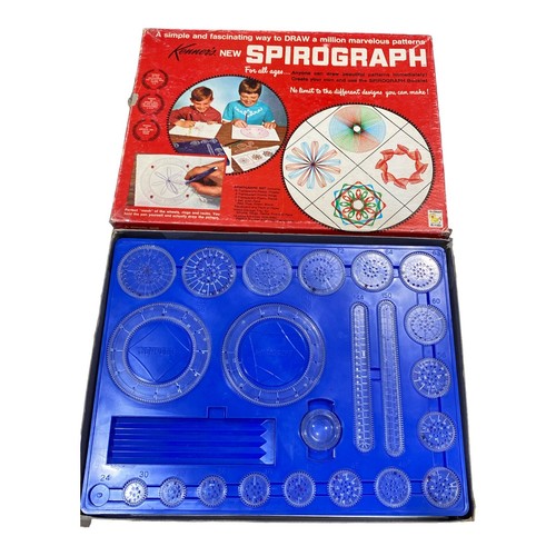 Vintage Kenner Spirograph Stencil Drawing Set 1967 No 401 with Refill Kit No 404 - Picture 2 of 5