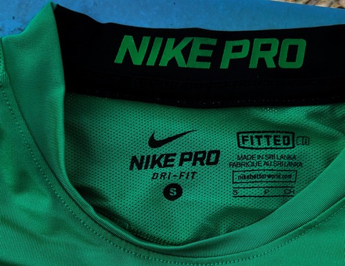 Nike Pro Youth Utility Dri Fit Training Medium Green T Shirt Children Size Small - Picture 3 of 3