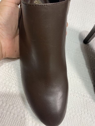 Antonio Melani Women's Ankle Bootie 3” Heels Brown Leather Croc Trim Siz 10M NEW - Picture 4 of 24