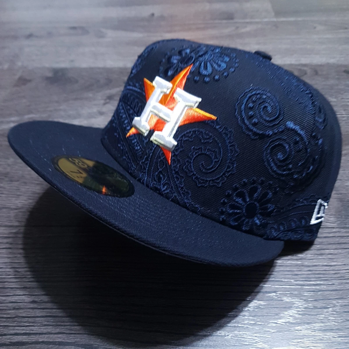 HOUSTON ASTROS New Era Paisley Embroidered 59FIFTY Fitted Hat 7 1