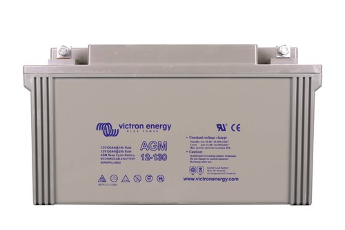 Victron AGM Batterie 12V 130Ah Deep Cycle à Décharge Profonde Solaire Piles Vrla - Foto 3 di 4