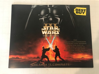 Star Wars Revenge of the Sith Episode III Best Buy Limited Edition Lithograph