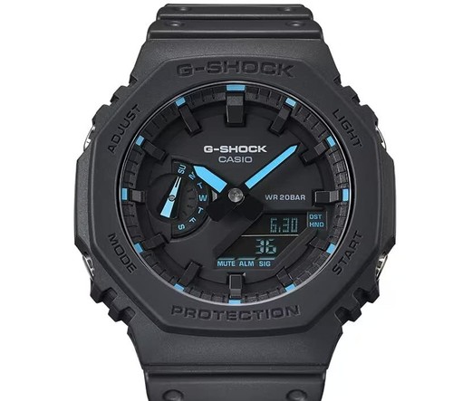 Reloj Casio G-SHOCK GA-2100 Hombre Acento Neón, Azul - Imagen 3 de 5