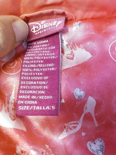 Disney Store Girl Pink Castle Coture Princess Pink Puffy Puffer Jacket Furr Sz 5 - Picture 10 of 11