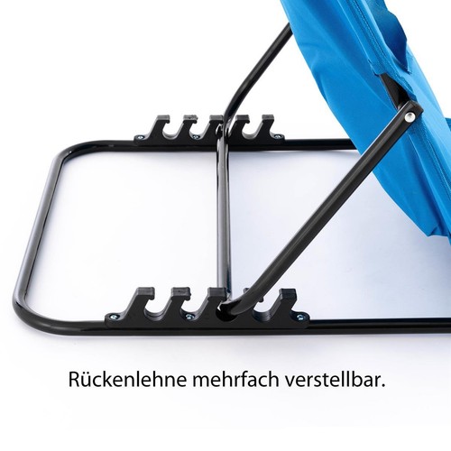 2 x Strandmatte Beachmatte gepolstert faltbar verstellbare Rückenlehne blau - Bild 4 von 7