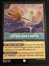 Disney Lorcana TCG - Captain Hook's Rapier FOIL - Into the Inklands - Pack Fresh