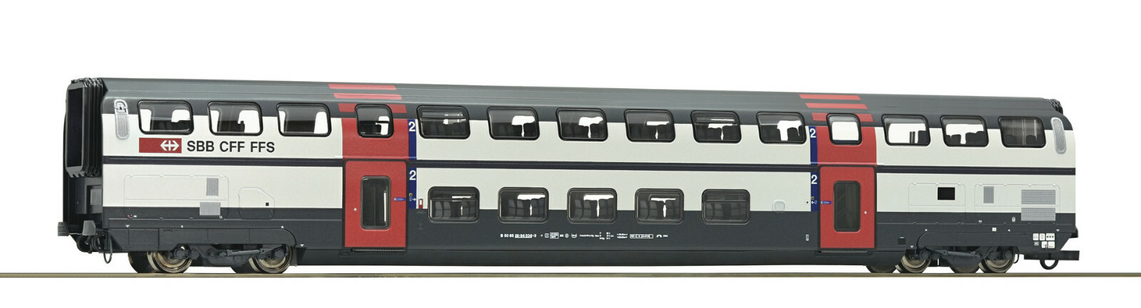 Roco ho 74502-doble piso coche 2. clase, SBB, 1 87, IC 2000, novedad 2019 Roco ho 74502-doble piso coche 2. clase, SBB, 1 87, IC 2000, novedad 2019