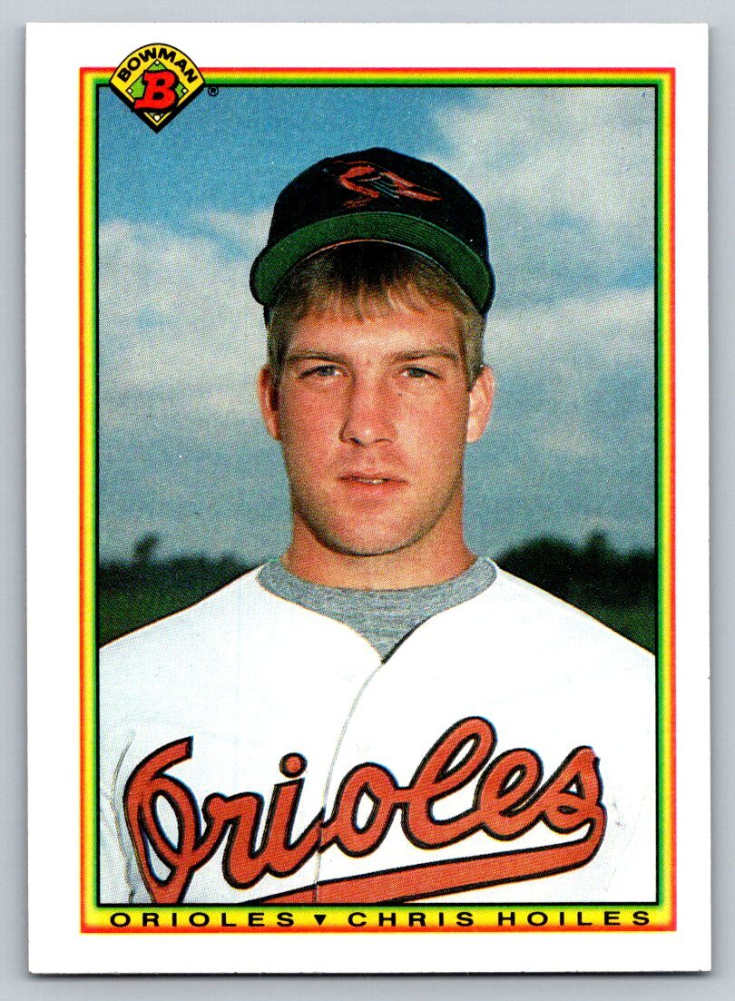 1990 Bowman #259 Chris Hoiles Rookie Card Baltimore Orioles