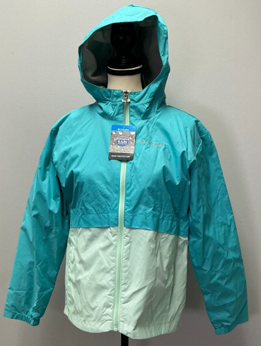 Columbia Rain-Zilla Girl's Size XL (18) Blue Lightweight Rain Jacket NWT - Picture 1 of 8